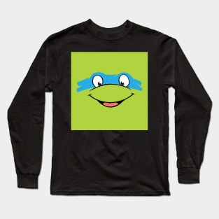 Leonardo TMNT Mask Design, Artwork, Vector, Graphic Long Sleeve T-Shirt